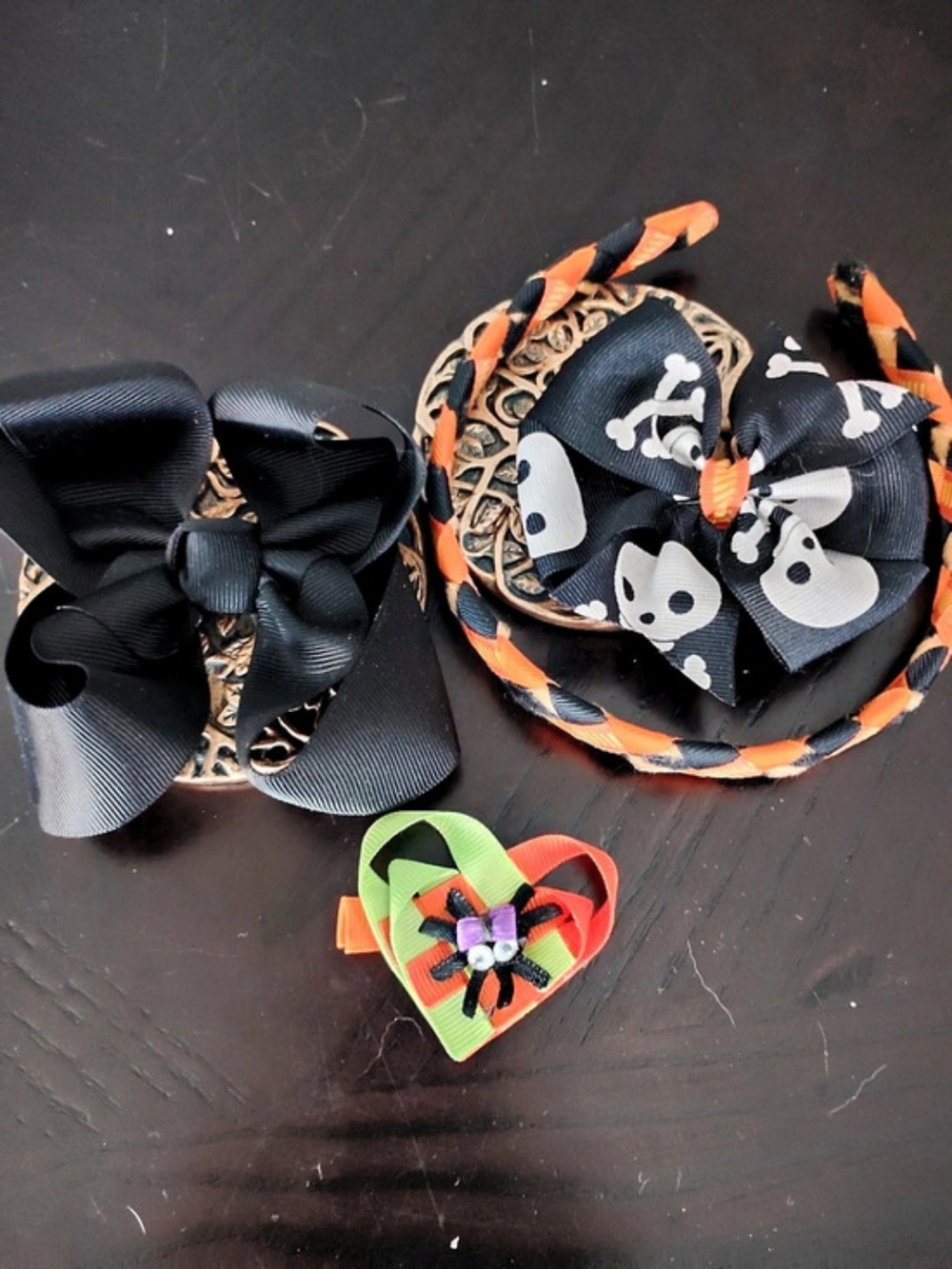 Halloween Hair Accessories Set in Black & Orange